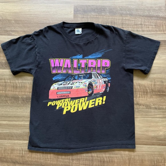 The Unbranded Brand Other - Vintage Darrell Waltrip Shirt Mens Medium Black NASCAR Racing Cal Cru Tee 90s